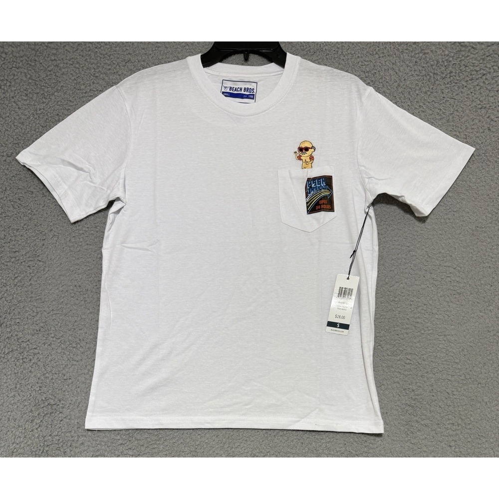 Beach Bros Bad Grandpa Surprise Tee True White Mens Small NEW